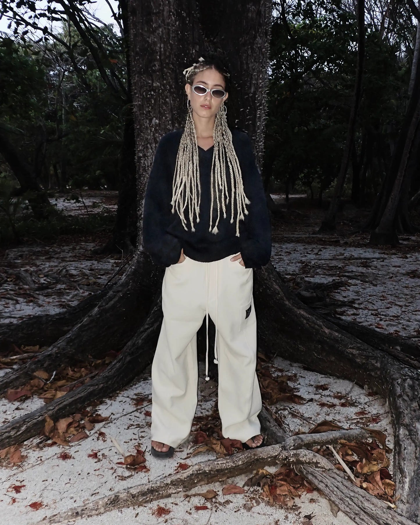 Crepe Snap Pants
