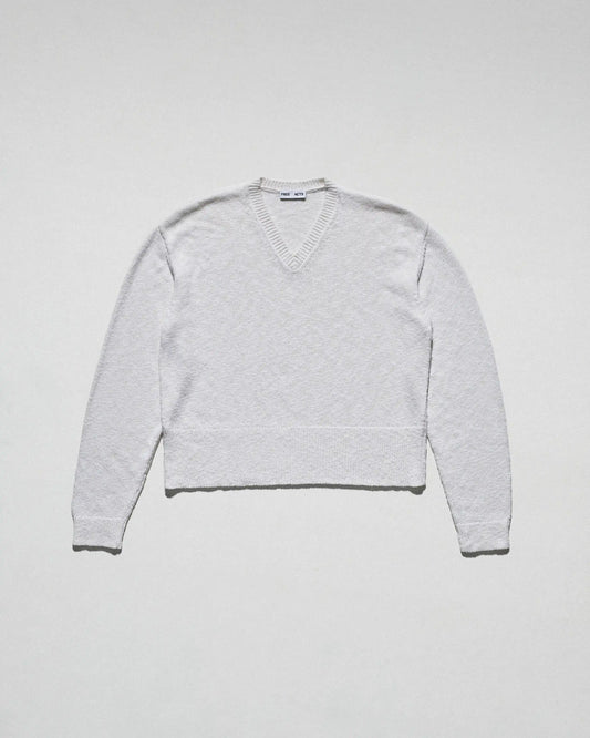 V-Neck Border Sweater